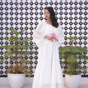 embroidered cotton frock