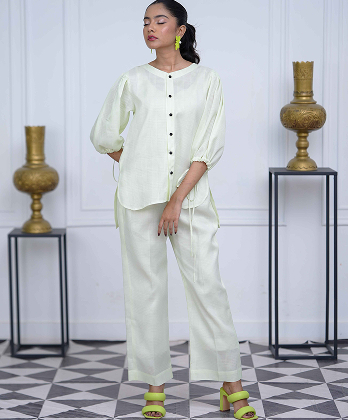 Classy Pistachio Green Coat�Set