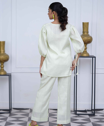 Classy Pistachio Green Coat�Set