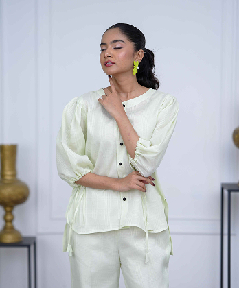 Classy Pistachio Green Coat�Set