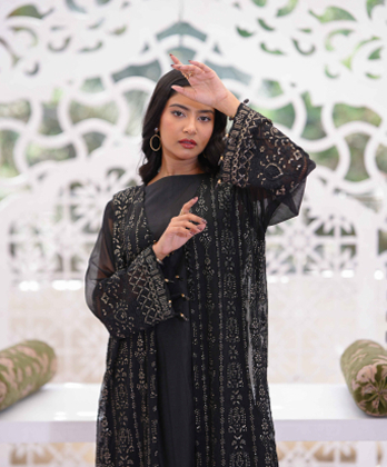 Stylish Court Style Black Dress for Special�Occasions