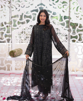 Stylish Court Style Black Dress for Special�Occasions