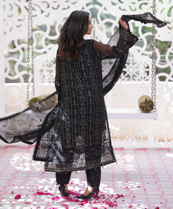 Stylish Court Style Black Dress for Special�Occasions