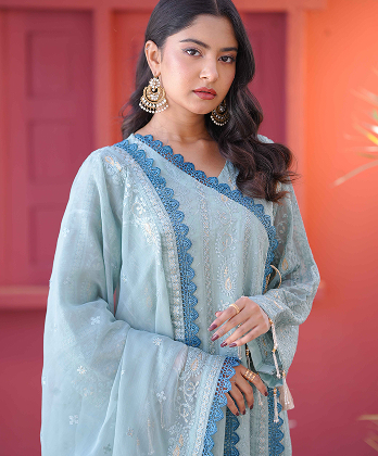 Fancy Angrakha Dress with Elegant Lace�Detailings