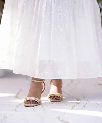 Ethereal White Flowy & Lightweight�Gown