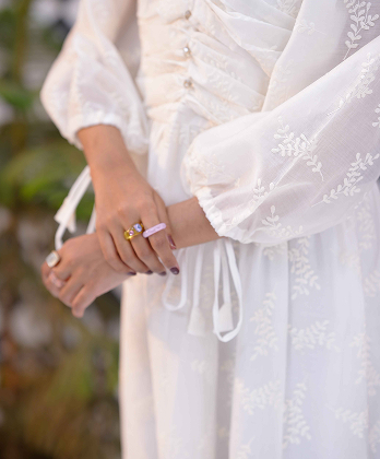 Ethereal White Flowy & Lightweight�Gown